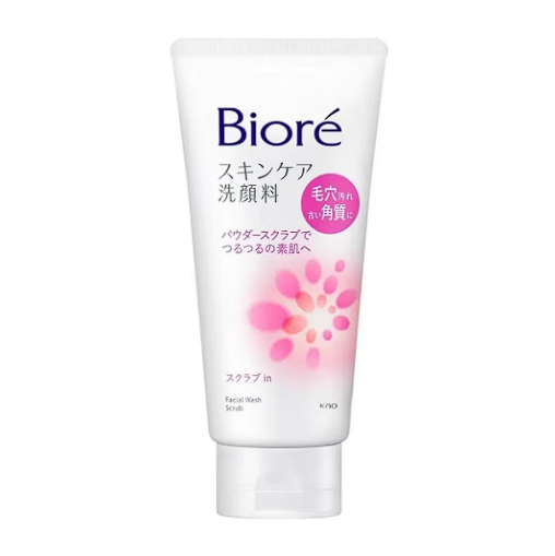 Biore Facial Wash Scrub Deep Cleansing Face Cleanser 130g – Japan