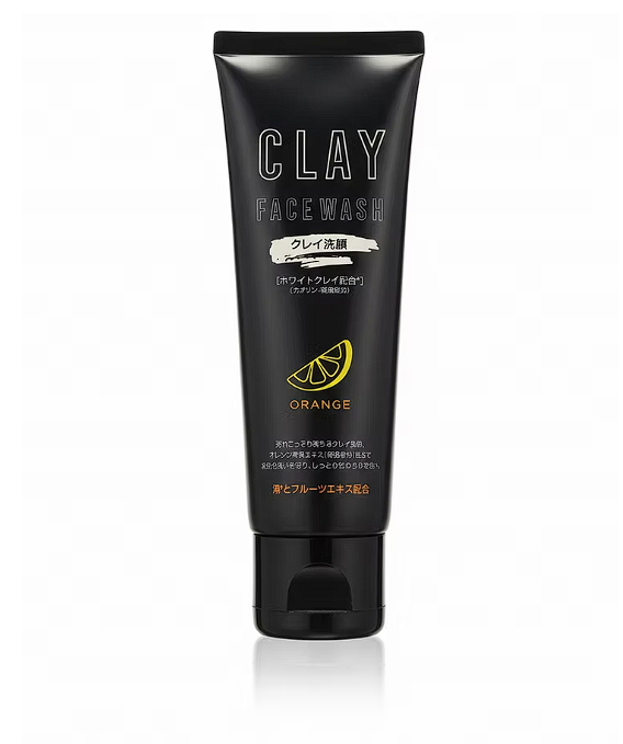 Clay Face Wash Orange Deep Cleansing Clay Facial Cleanser 130g – Japan